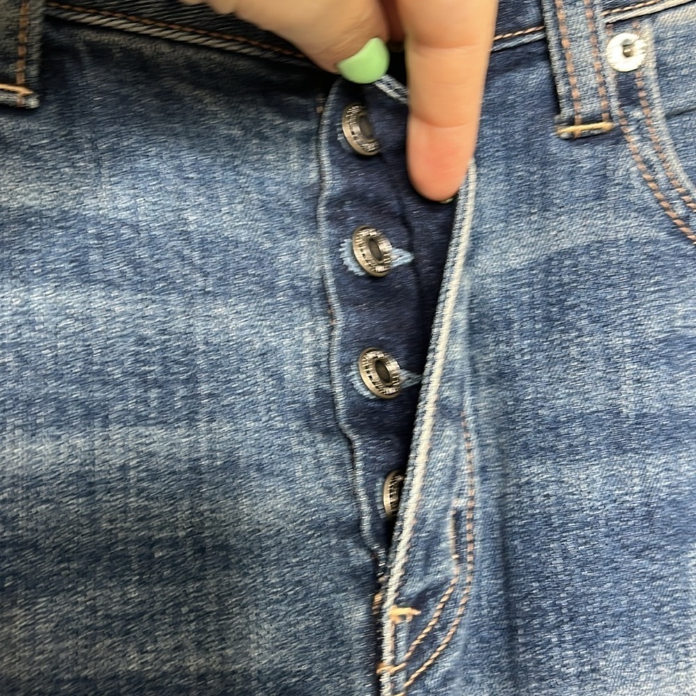 American Eagle Vintage Hi-Rise Button Fly Stretch Jeans Women Size 8 - Picture 2 of 5